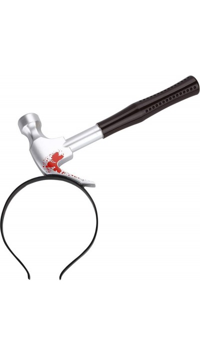 Bandeau serre-tête Halloween déguisement effrayant avec faux sang - Marteau Bandeau serre-tête Halloween déguisement effrayant avec faux sang - Marteau