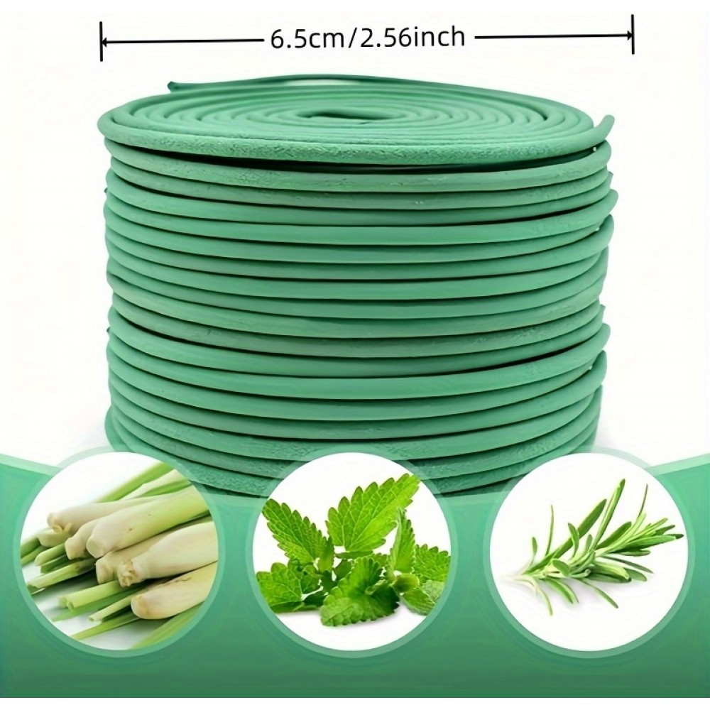 Bâtons spirales citronnelle (pack de 48 pièces) encens sent-bon anti-insecte et moustique pour extérieur - Vert