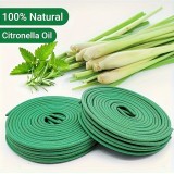 Bâtons spirales citronnelle (pack de 48 pièces) encens sent-bon anti-insecte et moustique pour extérieur - Vert