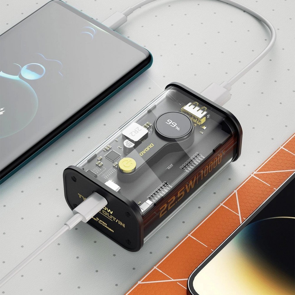 Batterie Externe 10000 mAh USB-C / USB-A 22.5W PD Dudao K16 - Noir