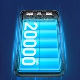 Batterie Externe Power Bank Dudao K18 Pro 20000mAh USB-A / USB-C / Micro USB Portable charge rapide - Noir