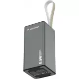 Wozinsky K65+ Power Bank 30000mAh 65W - Externe Batterie mit 2x USB-C und 1x USB-A Schnellladung - Schwarz