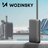 Batterie Externe Power Bank Wozinsky Li-Po 10000mAh USB-A / USB-C / Micro USB - Noir