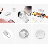Batterie Externe Wozinsky WF16-YCS 5000mAh 15W USB-C Mini avec Câble USB-C Intégré et Chargeur Apple Watch - Blanc