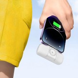 Batterie Externe Wozinsky WF16-YCS 5000mAh 15W USB-C Mini avec Câble USB-C Intégré et Chargeur Apple Watch - Blanc