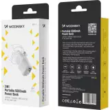 Batterie Externe Wozinsky WF16-YCS 5000mAh 15W USB-C Mini avec Câble USB-C Intégré et Chargeur Apple Watch - Blanc