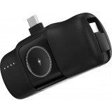 Batterie Externe Wozinsky WF16-YCS 5000mAh 15W USB-C Mini avec C&acirc;ble USB-C Int&eacute;gr&eacute; et Chargeur Apple Watch - Noir