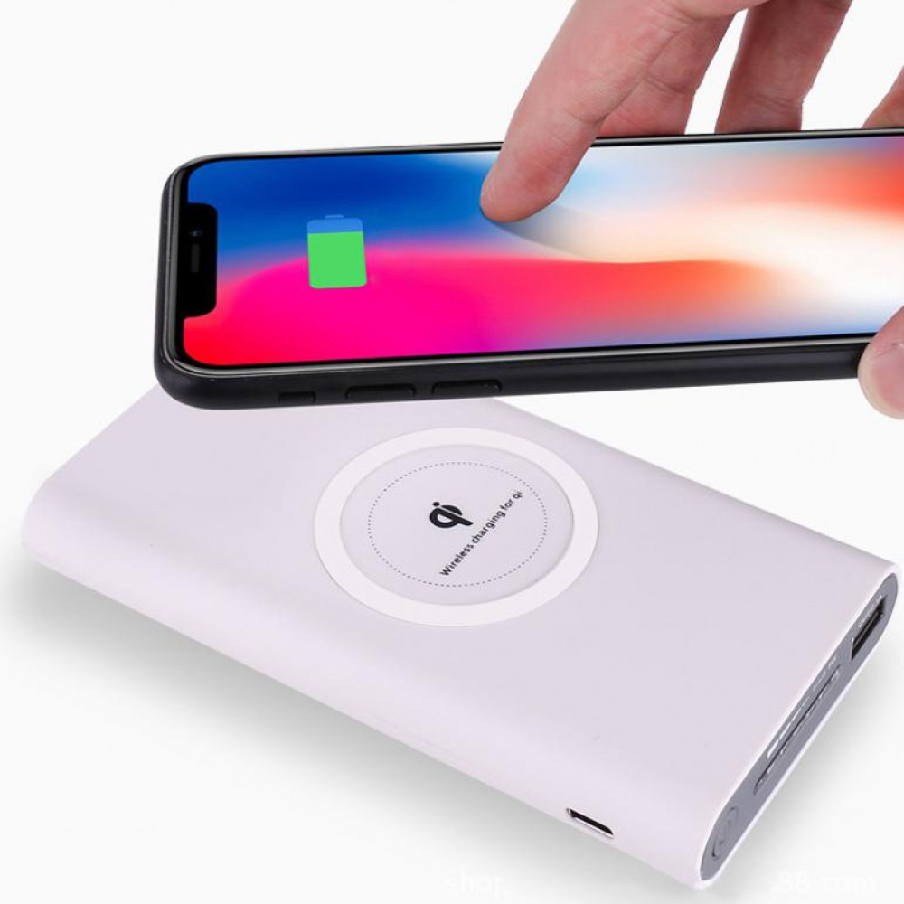 Batterie externe Fast Charger Wireless 10000 mAh - Blanc