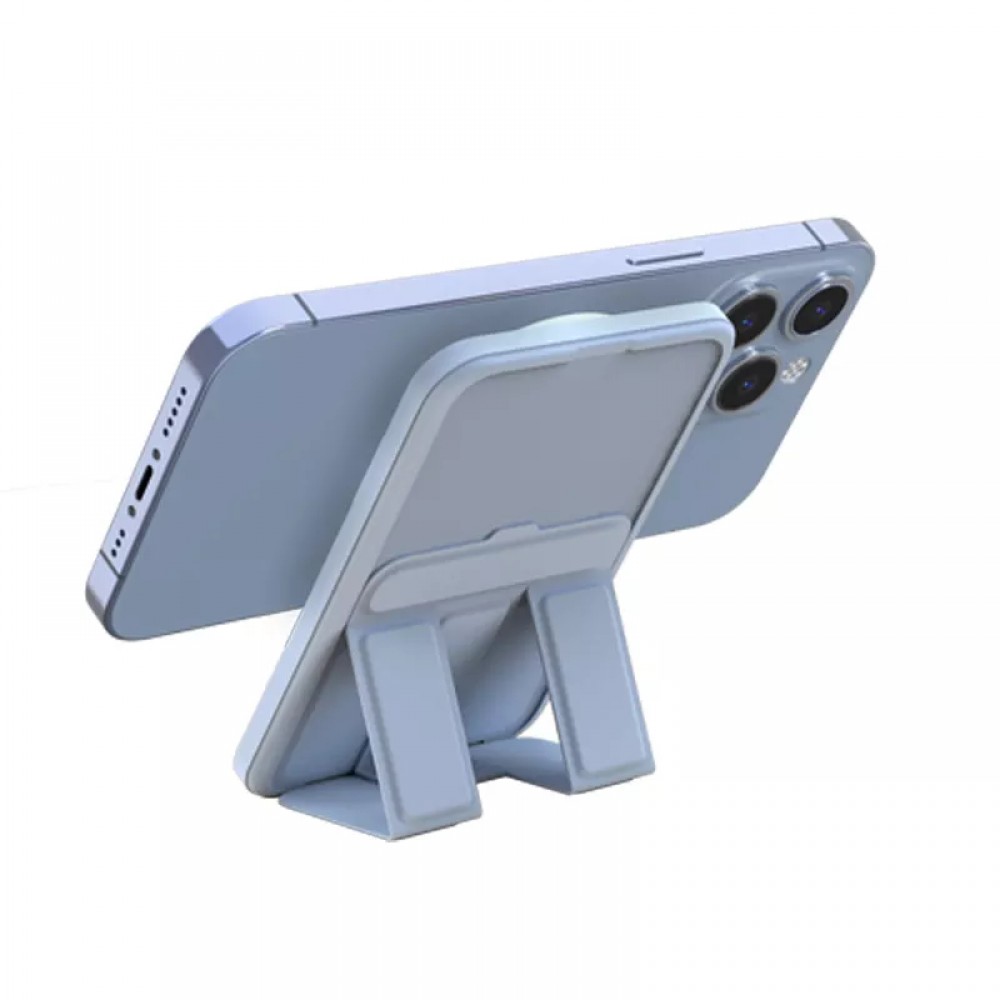 Batterie externe portable sans fil 2 en 1 MagSafe support téléphone 15W Power Bank (5000mAh) - Bleu clair