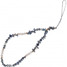 Bijou de téléphone universel / Pendentif bracelet à charms - N°60 - Petites pierres saphir