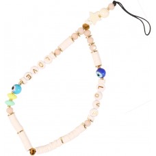 Bijou de téléphone universel / Pendentif bracelet à charms - N°70 - White sand beach