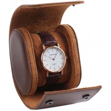 Boîte à montre de luxe et de haute qualité en similicuir et coussin de montre doux - 1 montre - Brun