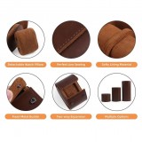 Boîte à montre de luxe et de haute qualité en similicuir et coussin de montre doux - 1 montre - Brun