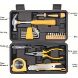Praktische tragbare kompakte Werkzeugbox 25 Teile mit den wichtigsten Werkzeugen - Gelb