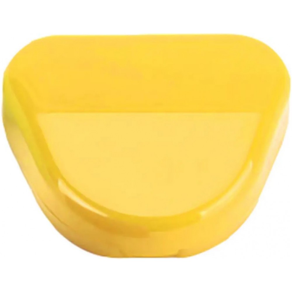 Schachtel für Zahnspange oder Zahnprothese - Gelb