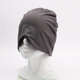 Bonnet de nuit et masque pour les yeux coupe-vent doux respirant pour le sommeil voyage camping - Gris fonc&eacute;