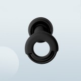 Bouchons d'oreilles loop en silicone (3 tailles d'embout) réutilisables avec étui de rangement - Noir