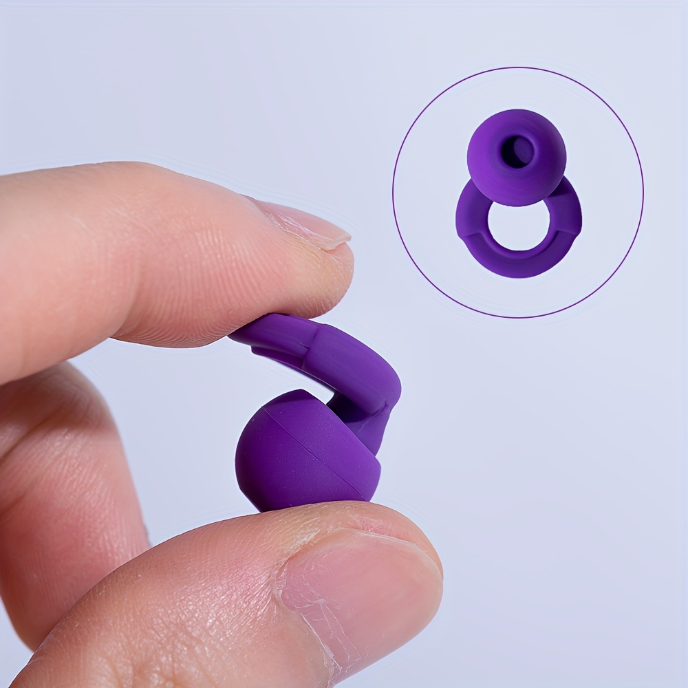 Bouchons d'oreilles loop en silicone (3 tailles d'embout) réutilisables avec étui de rangement - Noir