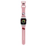 Bracelet ajustable Hello Kitty en silicone soft touch avec logo imprimé - Rose - Apple Watch 38/40/41/42 mm