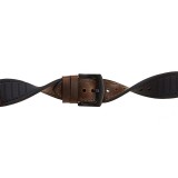 Bracelet cuir et silicone noir - Apple Watch 44/45/46/49 mm