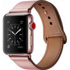 Bracelet cuir rose - Apple Watch 38/40/41/42 mm