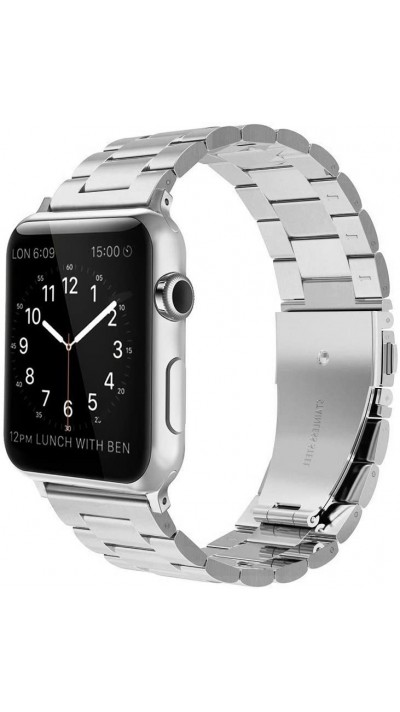 Bracelet à maillons en acier - Argent - Apple Watch 44/45/46/49 mm