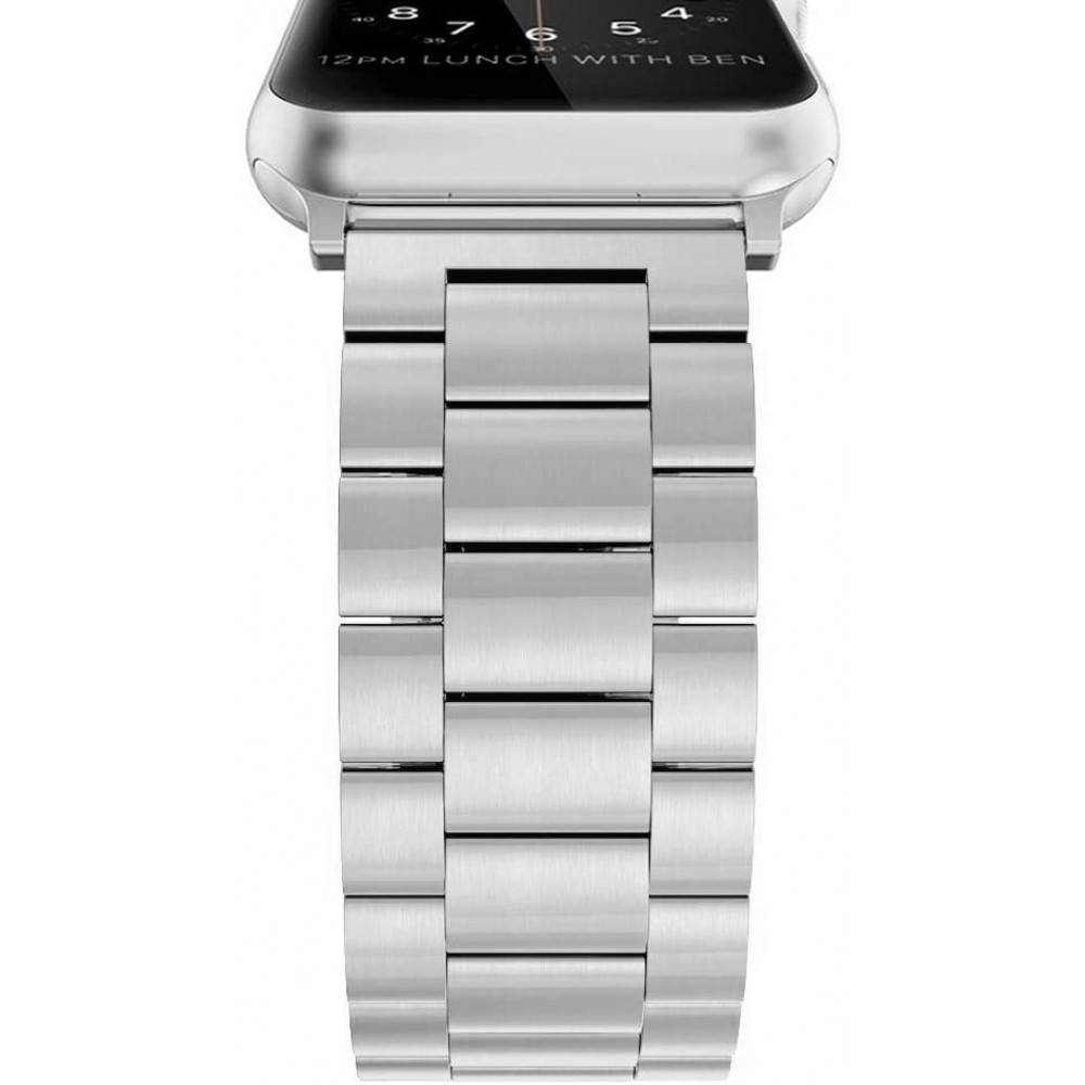 Bracelet à maillons en acier - Argent - Apple Watch 44/45/46/49 mm