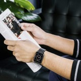 Bracelet à maillons en acier - Noir - Apple Watch 44/45/46/49 mm