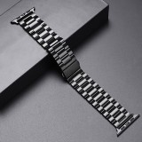 Bracelet en métal raffiné avec coque de protection en silicone TPU intégrée pour Apple Watch 49mm - Noir