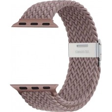 Elastisches Geflochtenes Nylonarmband mit Dehnbaren Riemen für Apple Watch - Rosa gold - Apple Watch 38/40/41/42 mm