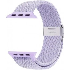 Elastisches Geflochtenes Nylonarmband mit Dehnbaren Riemen für Apple Watch - Hellviolett - Apple Watch 44/45/46/49 mm