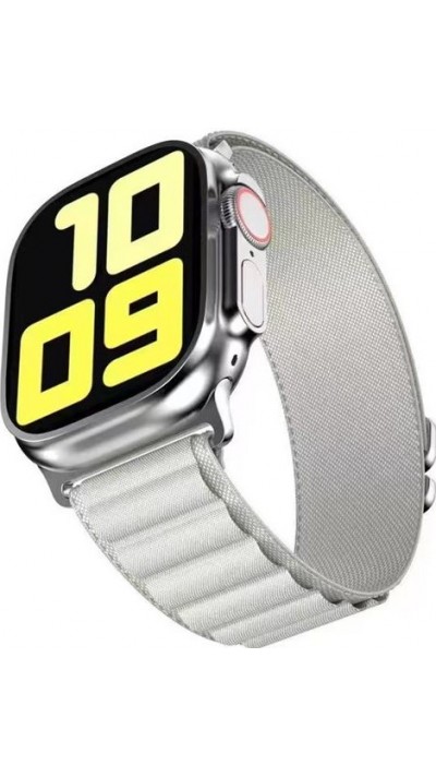 Bracelet en nylon robuste résistant aux intempéries - Blanc - Apple Watch Ultra 49 mm