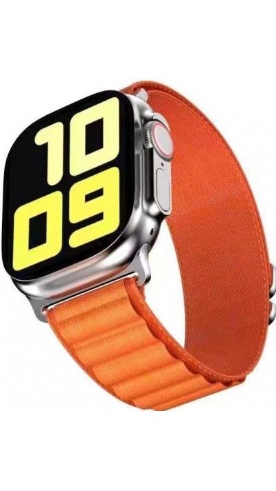 Bracelet en nylon robuste résistant aux intempéries - Orange - Apple Watch Ultra 49 mm