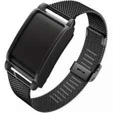 Bracelet milanais &eacute;l&eacute;gant en acier inoxydable - Noir - Whoop 4.0