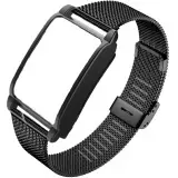 Bracelet milanais &eacute;l&eacute;gant en acier inoxydable - Noir - Whoop 4.0