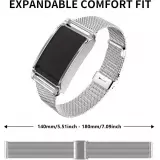 Bracelet milanais &eacute;l&eacute;gant en acier inoxydable - Noir - Whoop 4.0