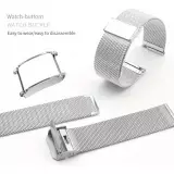 Bracelet milanais &eacute;l&eacute;gant en acier inoxydable - Noir - Whoop 4.0