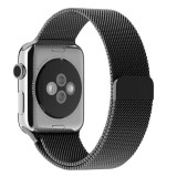 Bracelet milanais en acier noir - Apple Watch 44/45/46/49 mm