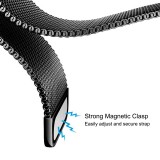 Bracelet milanais en acier noir - Apple Watch 44/45/46/49 mm