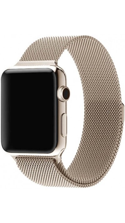 Bracelet milanais en acier or vintage - Apple Watch 44/45/46/49 mm