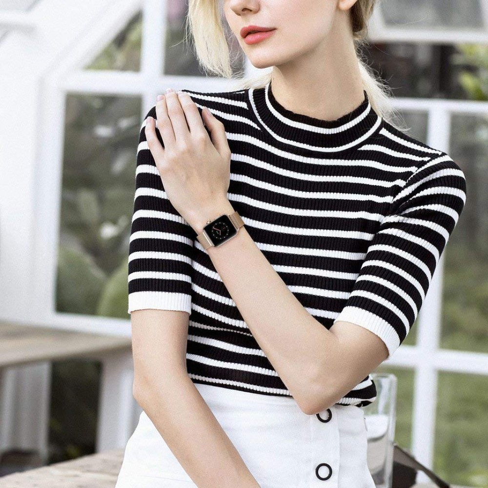 Bracelet milanais en acier or vintage - Apple Watch 44/45/46/49 mm