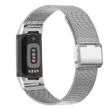 Bracelet milanais en acier (taille L) - Argent - Fitbit Charge 5 / 6