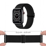 Bracelet nylon élastique sport, réglable, souple, lavable - Bleu foncé - Apple Watch 38/40/41/42 mm