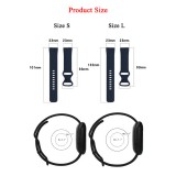 Bracelet silicone Fitbit Charge 5 / 6 SPORTY - Taille universelle - Noir