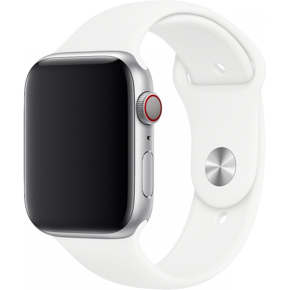 Bracelet sport en silicone blanc - Apple Watch 38/40/41/42 mm