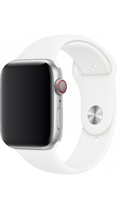 Bracelet sport en silicone blanc - Apple Watch 38mm / 40mm / 41mm