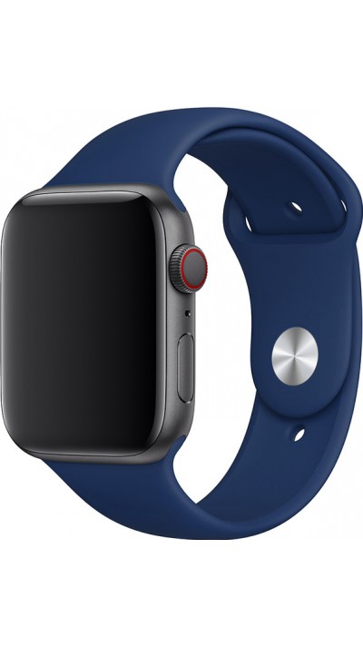 Bracelet sport en silicone bleu foncé - Apple Watch 44/45/46/49 mm