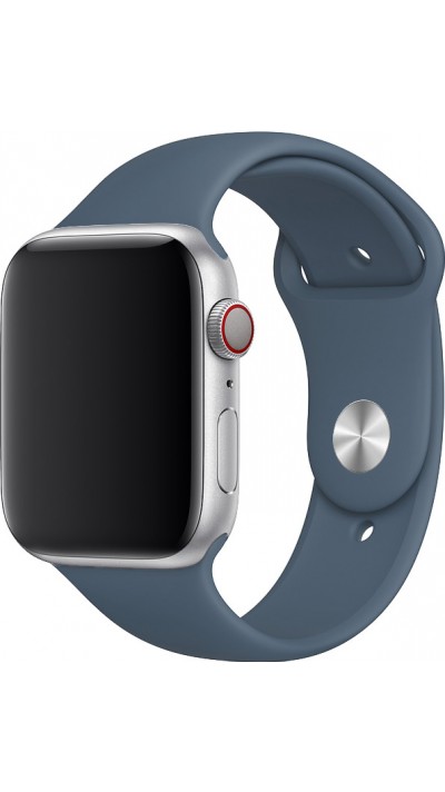 Bracelet sport en silicone bleu gris - Apple Watch 44/45/46/49 mm