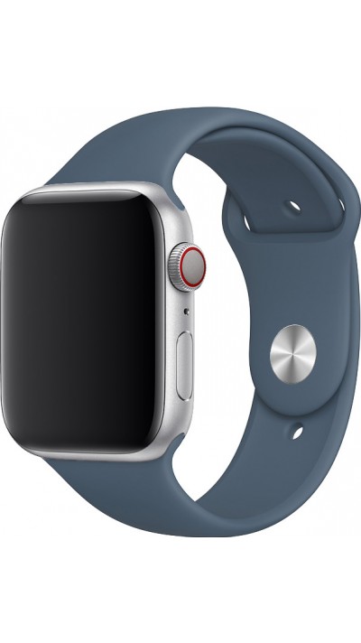 Bracelet sport en silicone bleu gris - Apple Watch 42mm / 44mm / 45mm