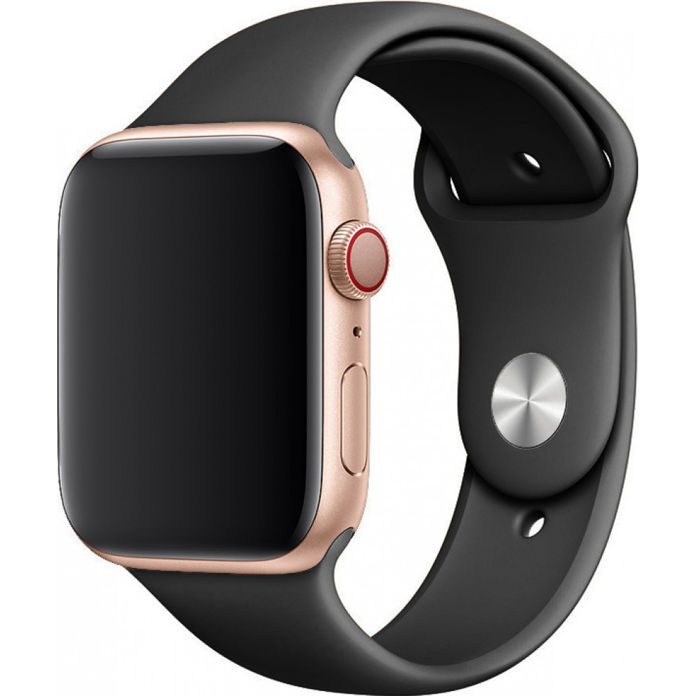 Bracelet sport en silicone gris foncé- Apple Watch 44/45/46/49 mm